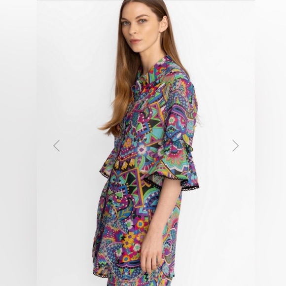 Johnny Was Demarne Ruffle Sleeve Tunic - Picture 14 of 16